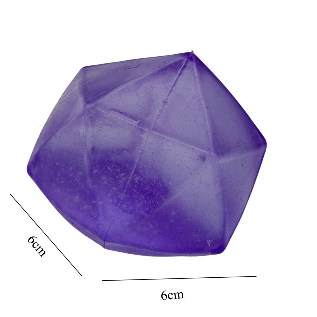 Jucarie Squishy Cub 3D, Model Diamond Sculptat Antistres cu Revenire Lenta, Silicon Dens, 6x6 cm, 140 g, Mov
