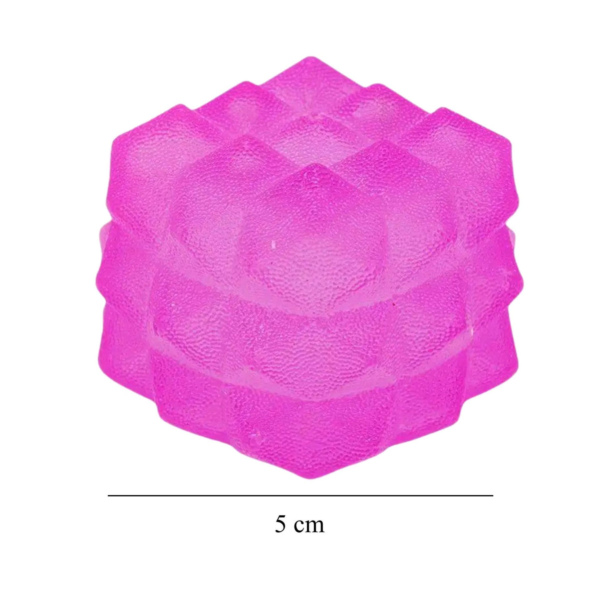 Jucarie Squishy Antistres, Cub Fidget 3D Sculptat cu Striatii, Spuma Slow-Rise, 5 cm, 135 g, Mov