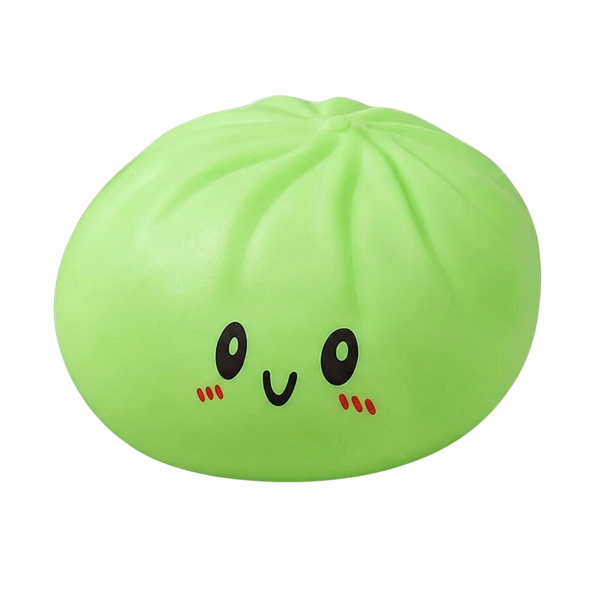Jucarie Squishy Dumpling Antistres, Revenire Lenta cu Fata Zambitoare, Termoplast, 25 cm, 1000 g, Verde