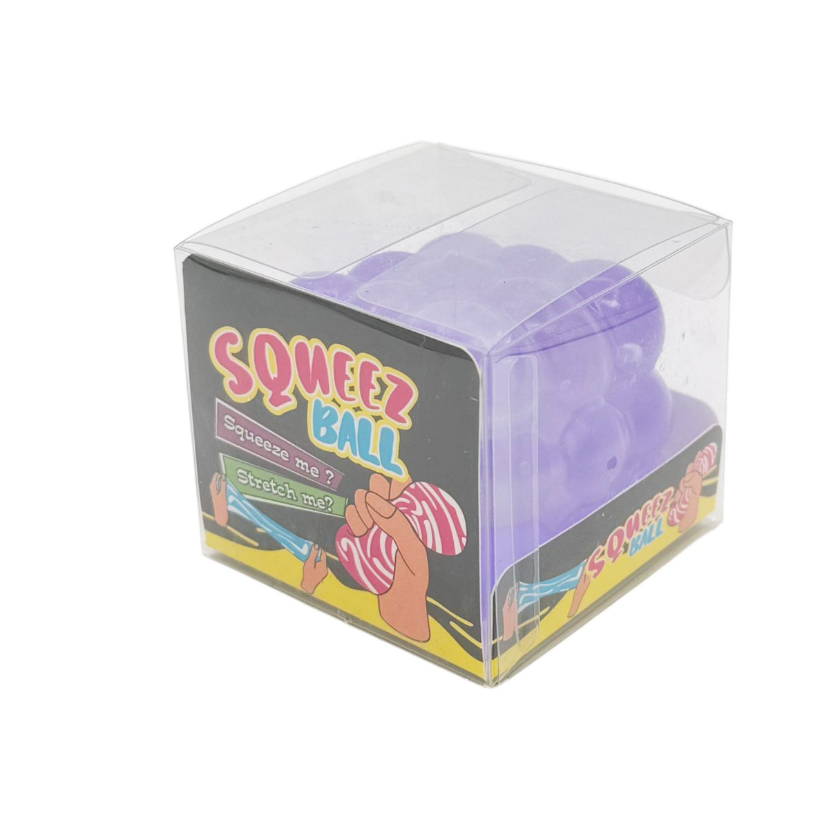 Needoh Jucarie Antistres Magic Bubble Cube 3D, Comprimabila cu Revenire, Termoplastic, 5x5x5 cm, Mov