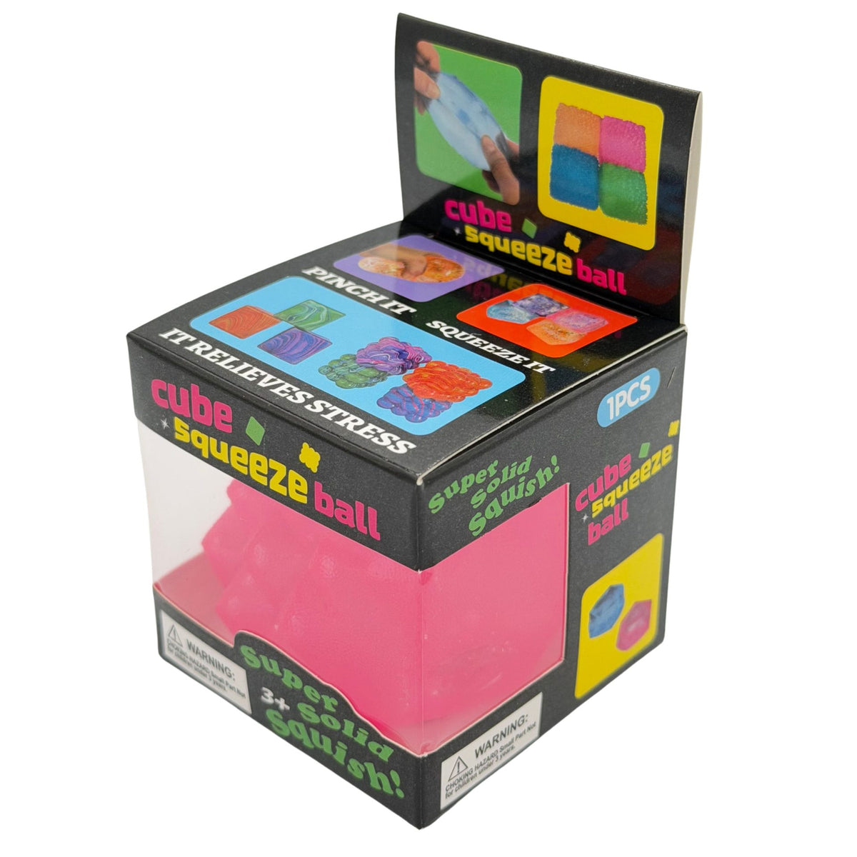 Jucarie Squishy Needoh, Cub Fidget Antistres Senzorial, Design 3D Sculptat cu Revenire Lenta, TPR Dens, 5.5 cm, 135 g, Culoare Aleatorie