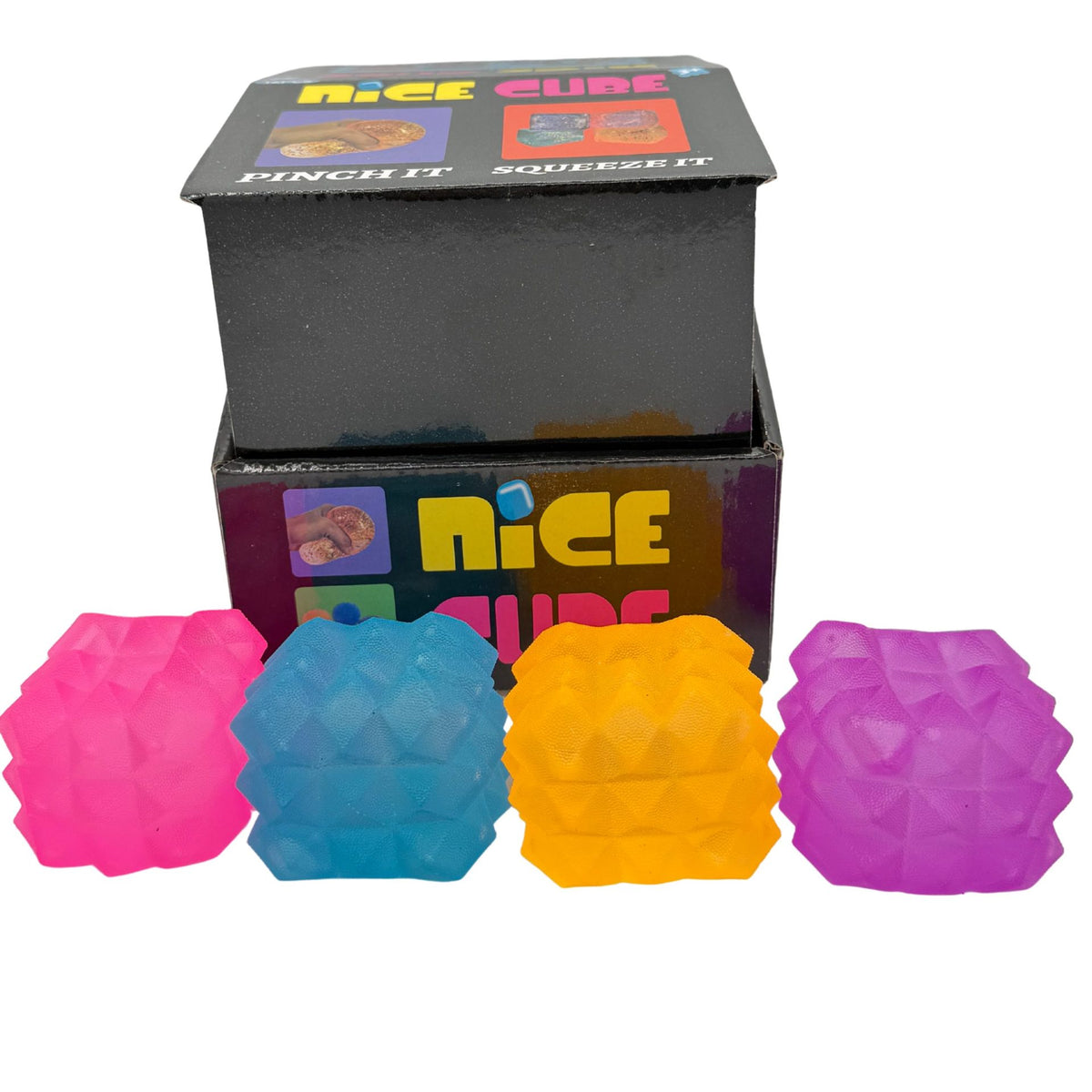 Jucarie Squishy Needoh, Cub Fidget Antistres Senzorial, Design 3D Sculptat cu Revenire Lenta, TPR Dens, 5.5 cm, 135 g, Culoare Aleatorie