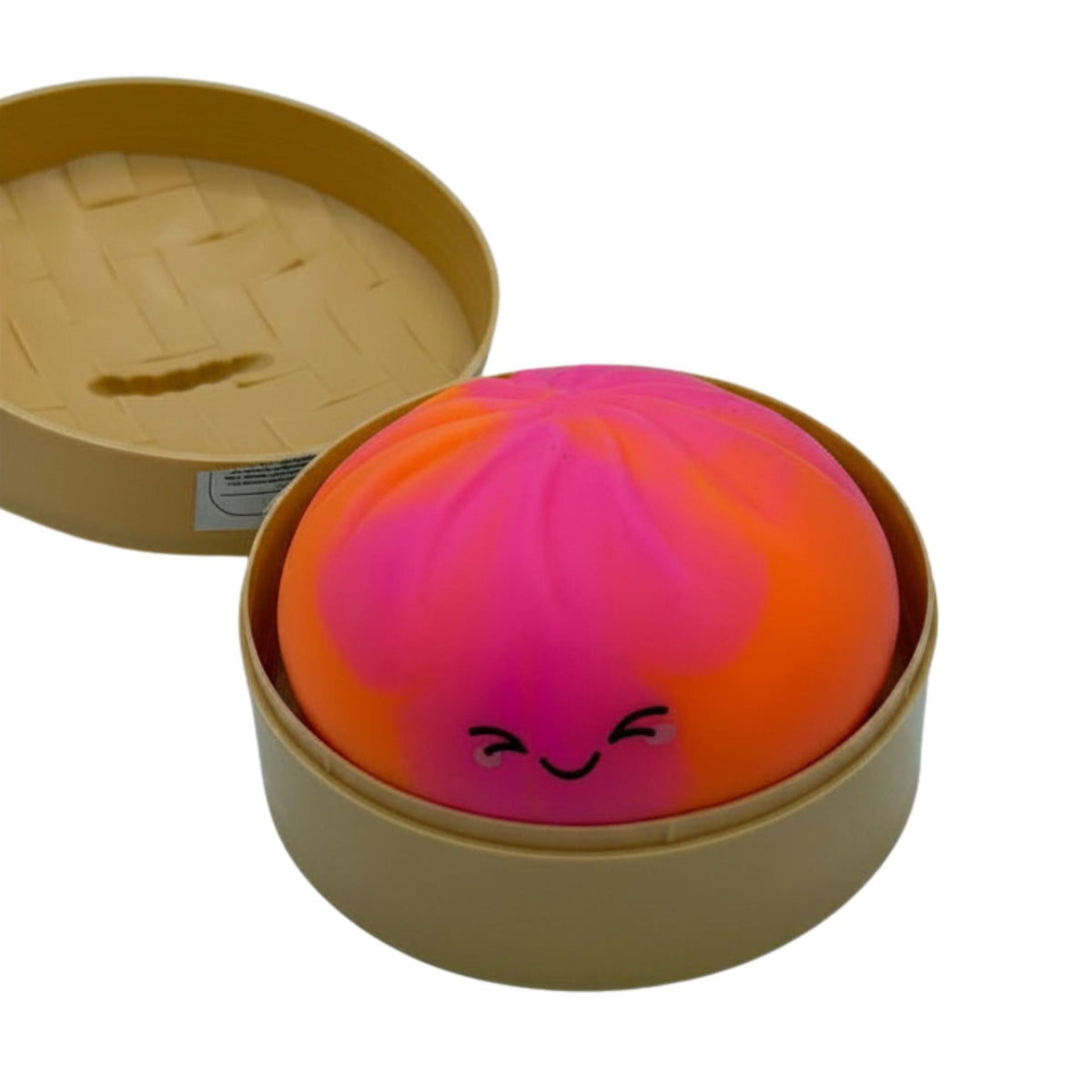 Jucarie Squishy Dumpling Antistres, Design Marmorat cu Revenire Lenta, Material TPR, Recipient Inclus, 8.5 x 8.5 cm, Culoare Aleatorie
