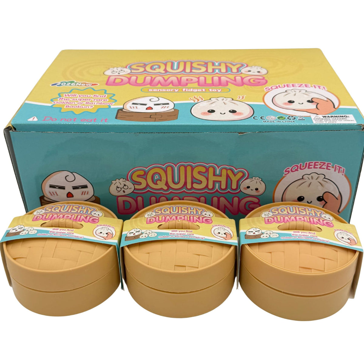 Jucarie Squishy Dumpling Antistres, Design Marmorat cu Revenire Lenta, Material TPR, Recipient Inclus, 8.5 x 8.5 cm, Culoare Aleatorie