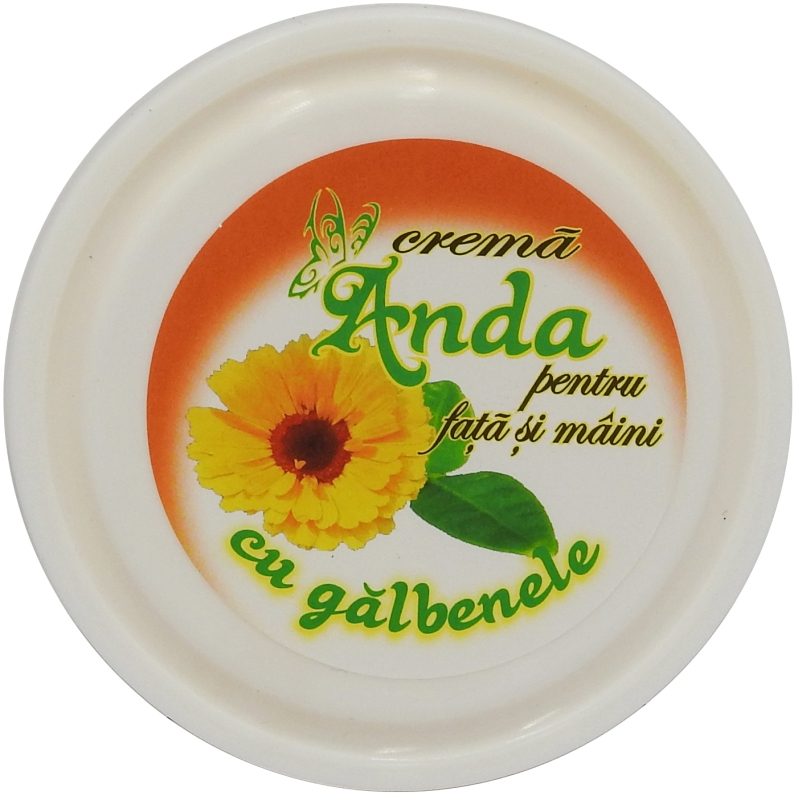 Anda Cremă Hidratantă pentru Față și Corp cu Extract de Gălbenele, Formula Calmantă, 100 ml