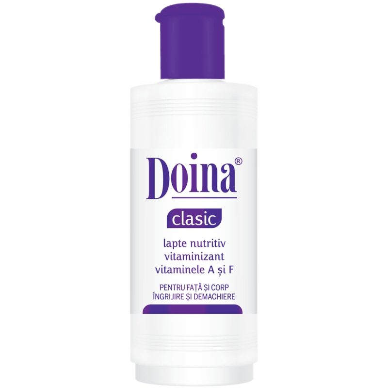 Doina Lapte Demachiant Clasic, Formula Hidratanta pentru Curatarea Tenului, Recomandat pentru Orice Tip de Piele, 200 ml