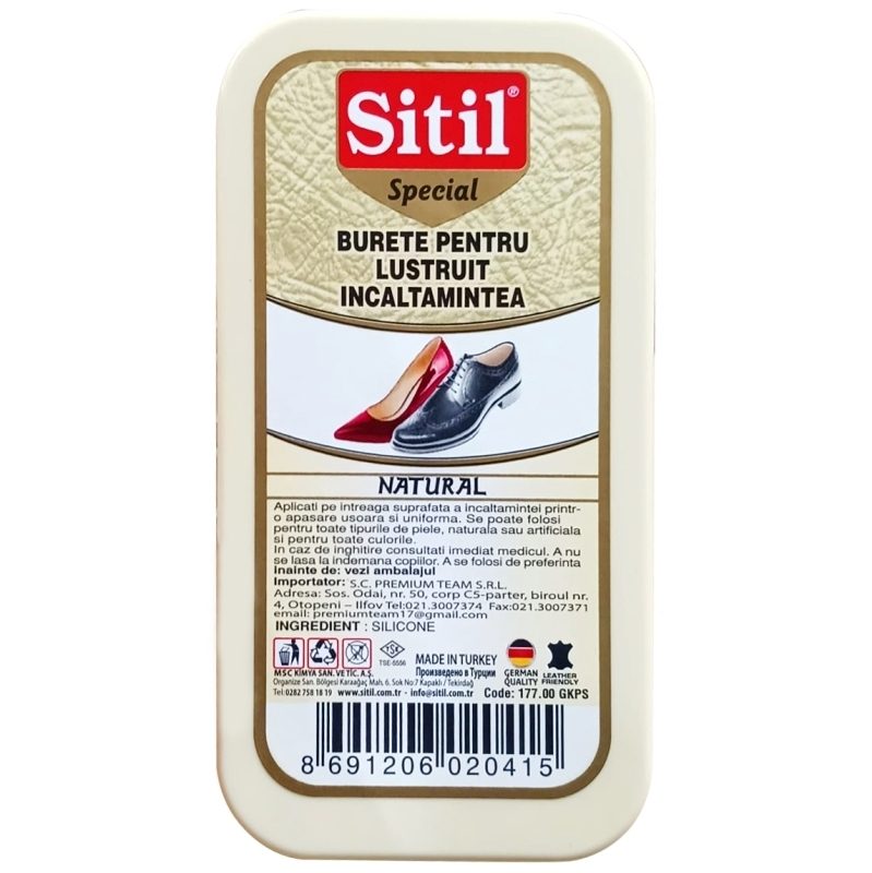 Sitil Burete de Pantofi cu Silicon Special, Aplicator pentru Luciu Instant, Plastic, Incolor