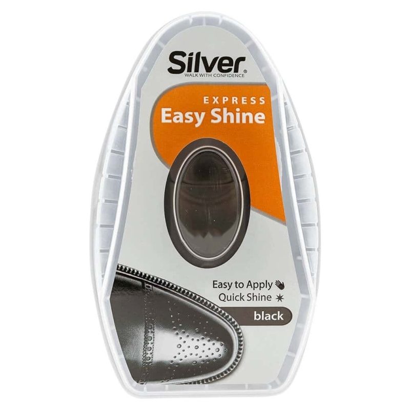 Silver Burete Silicon Premium Pentru Incaltaminte, Rezervor Incorporat 6 ml, Lustruire Rapida, Negru