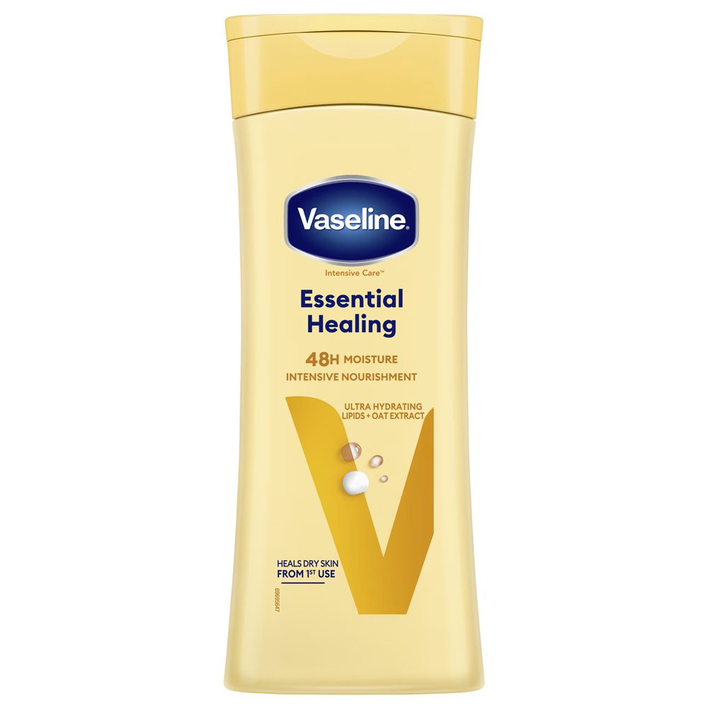 Vaseline Loțiune de Corp Essential Healing, Hidratare Intensivă pentru Piele Uscată, Absorbție Rapidă, 400 ml