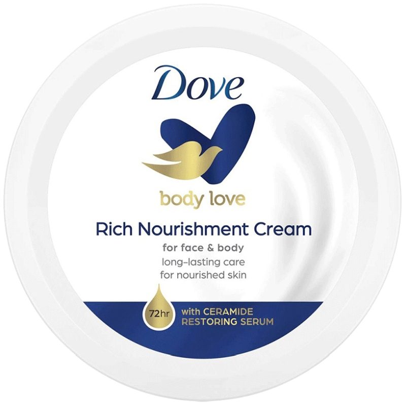 Dove Crema de Corp Nutritiva Rich Nourishment, Hidratare Intensiva pentru Piele Uscata, Textura Cremoasa, 75 ml