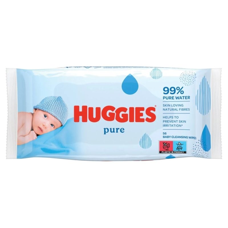 Huggies, Servetele Umede, Pure, 56 buc