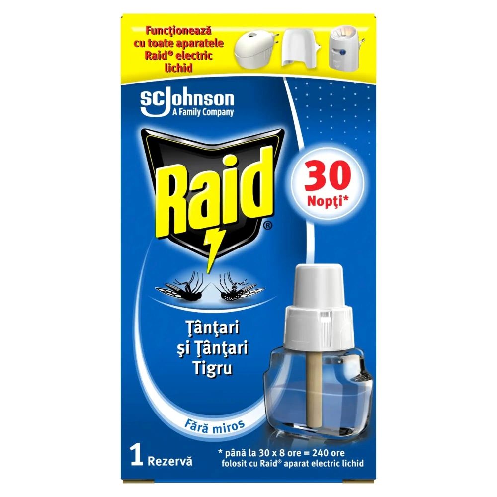 Rezerva Lichid Aparat Tantari Raid, Protectie Continua 30 Nopti, 21 ml