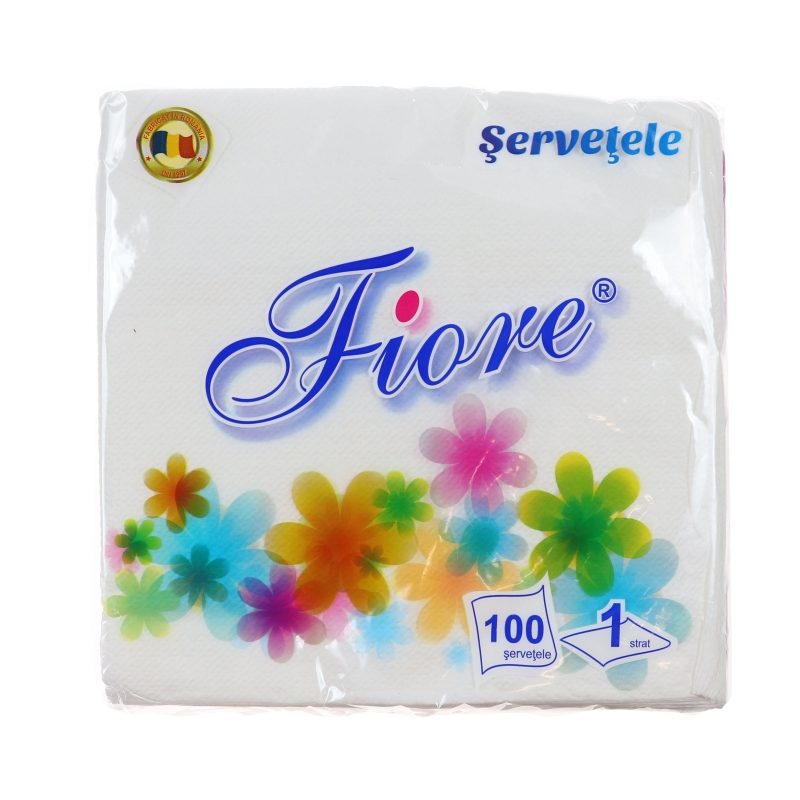 Fiore Șervețele Masă, 1 Strat, Material Celuloză, 25x25 cm, 100 Bucăți