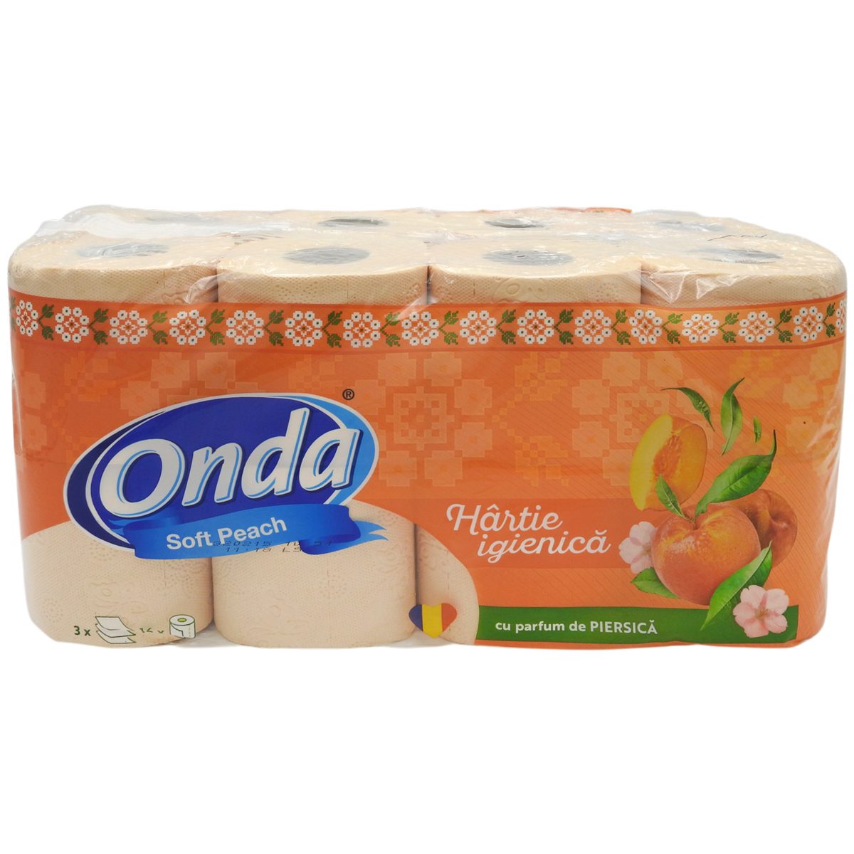 Onda Hartie Igienica, 3 Straturi, 16 Bucati, Piersica