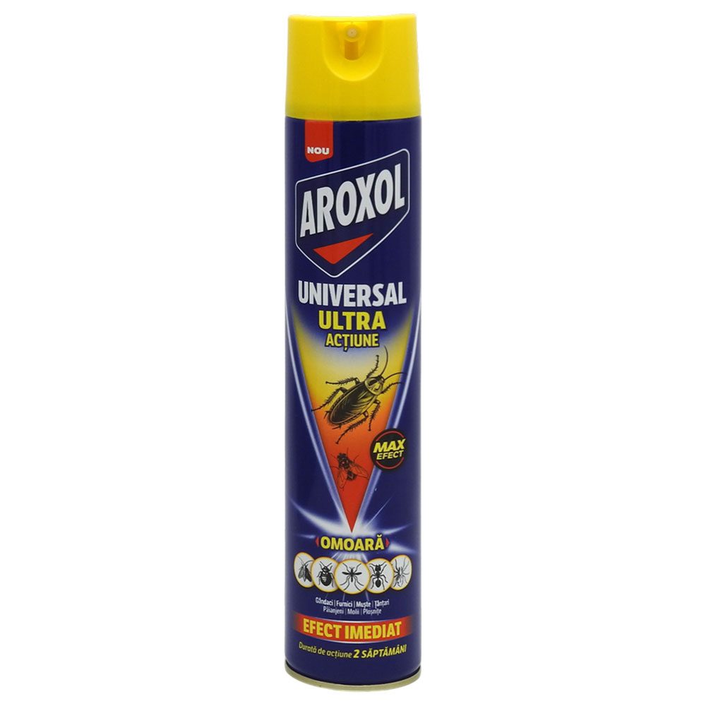 Aroxol Insecticid Universal, Spray Contra Insectelor Zburatoare si Taratoare, Ultra Actiune, 500 ml