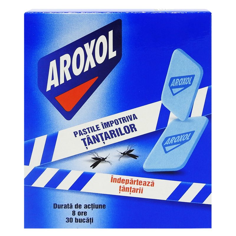 Aroxol Pastile Antitantari, Rezerve Pentru Aparat Electric, Protectie 8 Ore, 30 Bucati