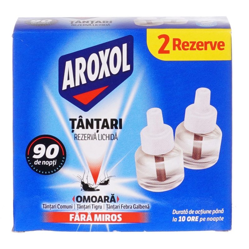 Aroxol Rezerva Lichida Antitantari, Protectie Eficienta 90 Nopti, 2 x 35 ml