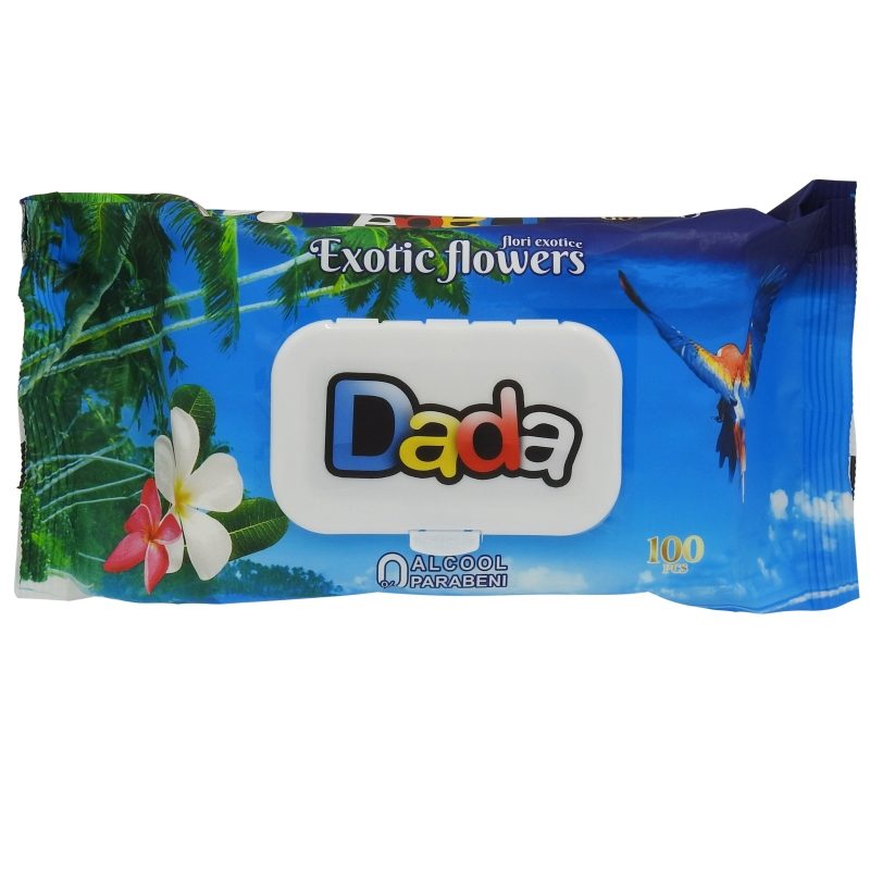 Dada Servetele Umede Pentru Bebelusi, Editie Limitata Exotic Flowers, 100 Bucati