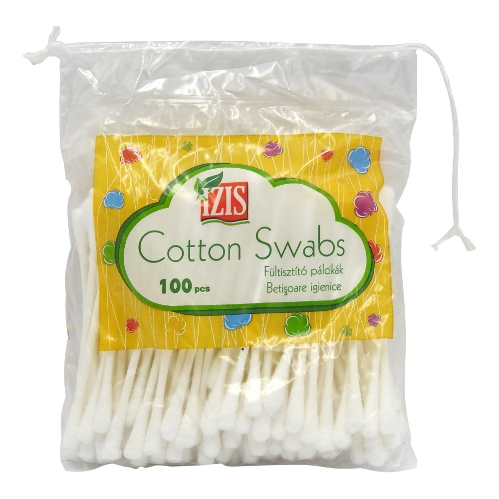 Izis Betisoare de Urechi Economice, Bumbac Hidrofil, 100 Bucati, Punga