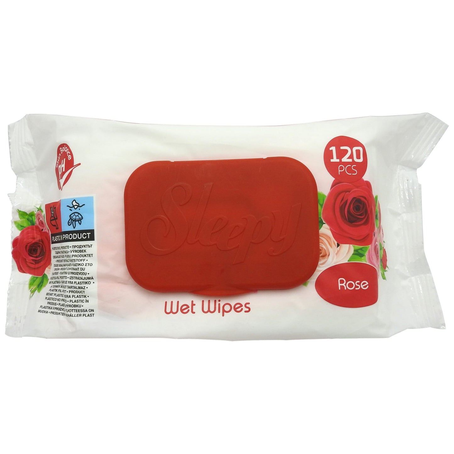 Sleepy Șervețele Umede Curățare Delicată, Parfum de Trandafiri, Fără Alcool sau Parabeni, Pachet 120 Bucăți