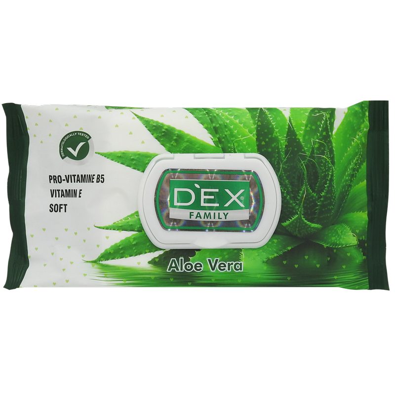 Dex Servetele Umede, Actiune Calmanta cu Aloe Vera, Pachet 72 Bucati