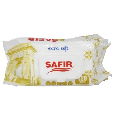 Safir Șervețele Umede pentru Copii, Textură Extra Soft, Fără Alcool, 120 Bucăți