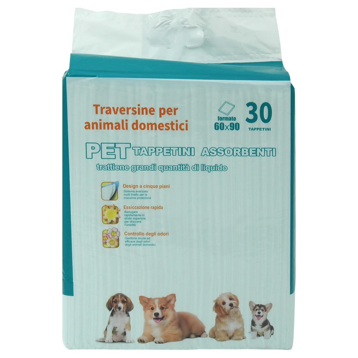 Paturici Absorbante Pentru Animale De Companie, Covorase Igienice De Unica Folosinta, Polimer Superabsorbant, 60x90 cm, 30 Bucati