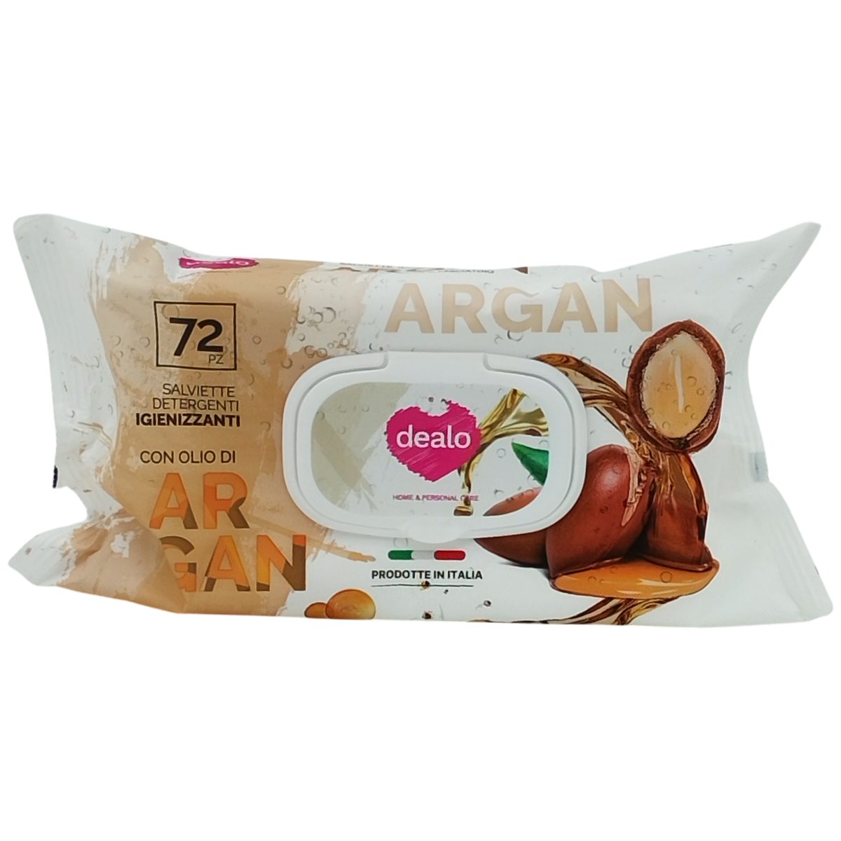 Dealo Șervețele Umede Cu Ulei De Argan, Curățare Și Hidratare, Pachet 72 Bucăți