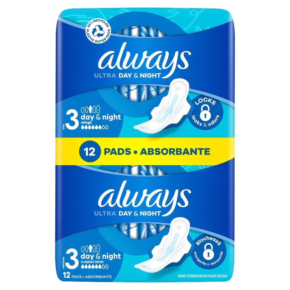 Always Absorbante, Ultra Zi/Noc, 12 Buc