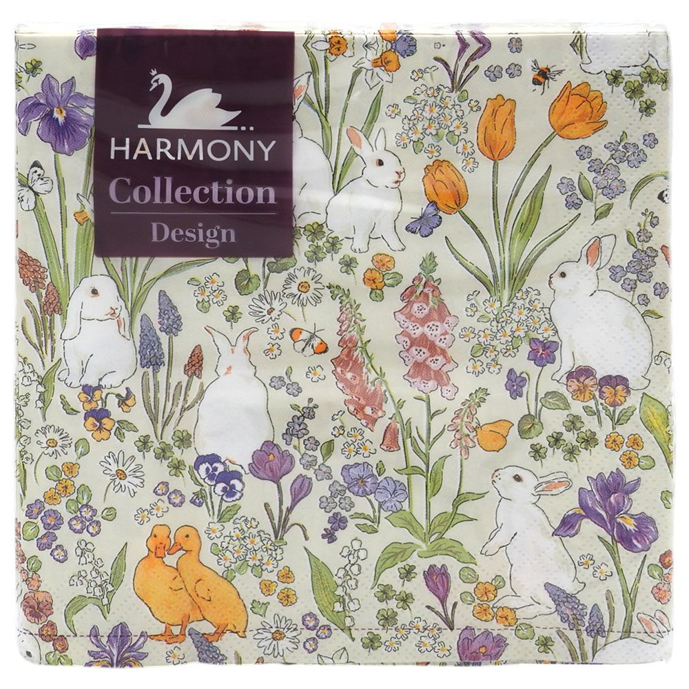Servetele de Masa Harmony, Model Decorativ, Hartie in 3 Straturi, 33x33 cm, 20 Bucati
