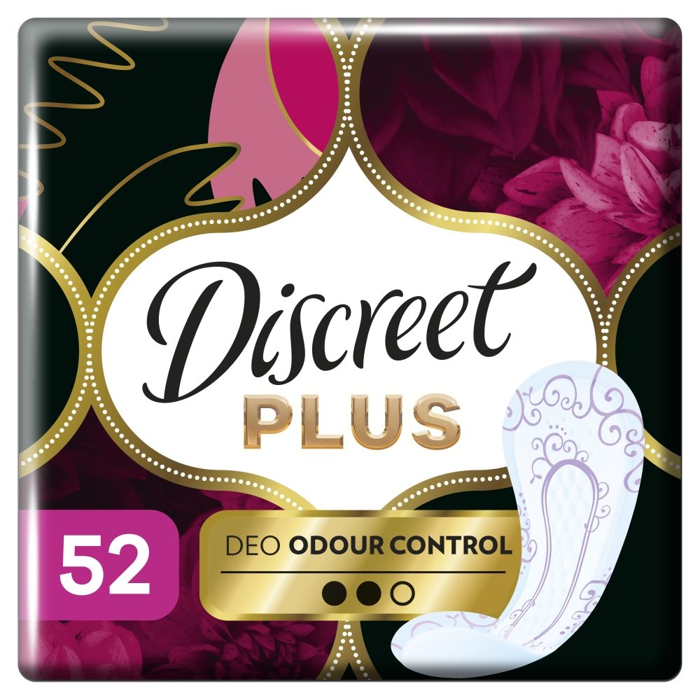 Absorbante Zilnice Discreet Deo Odour Control, Protej-Slip Subțire cu Parfum, 52 Bucăți