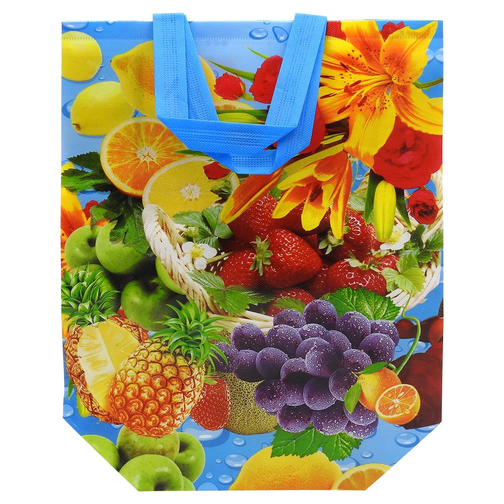 Sacoșă Cumpărături Wei A-16358, Geantă Piață Refolosibilă, Material Textil Nețesut, 30x34x12 cm