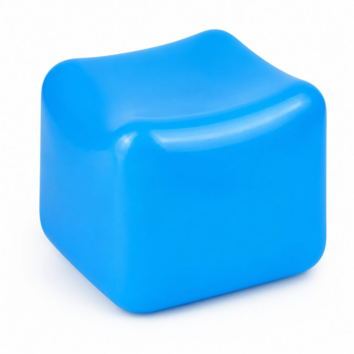 Jucarie Squishy Needoh, Cub De Gheata Antistres Senzorial, Revenire Lenta, TPE, 4.5x4.5x4.5 cm, 110 g, Albastru