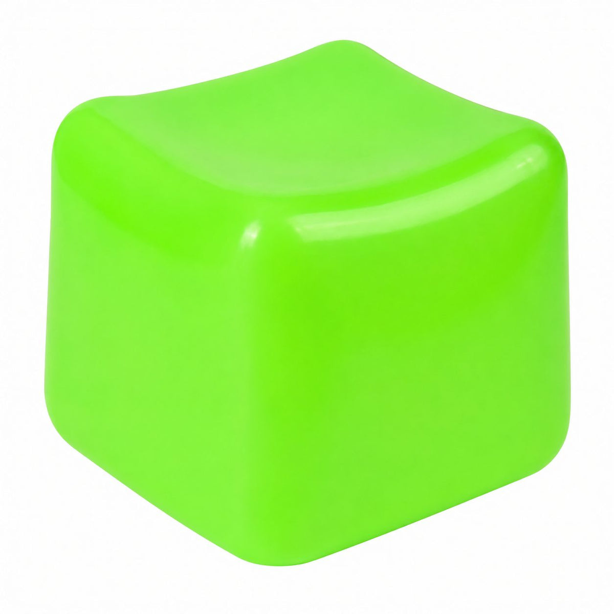 Jucarie Squishy Antistres Needoh, Cub De Gheata Cu Revenire Lenta, Material TPE Premium, 4.5x4.5x4.5 cm, 110 g, Verde Deschis