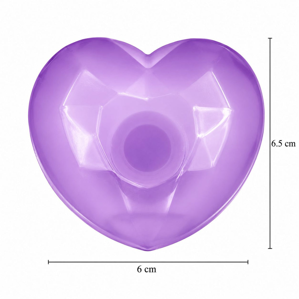 Jucarie Antistres Inima Diamant 3D, Squishy Senzorial cu Revenire Lenta, Spuma Elastica, 6.5 x 6 x 3.5 cm, Mov