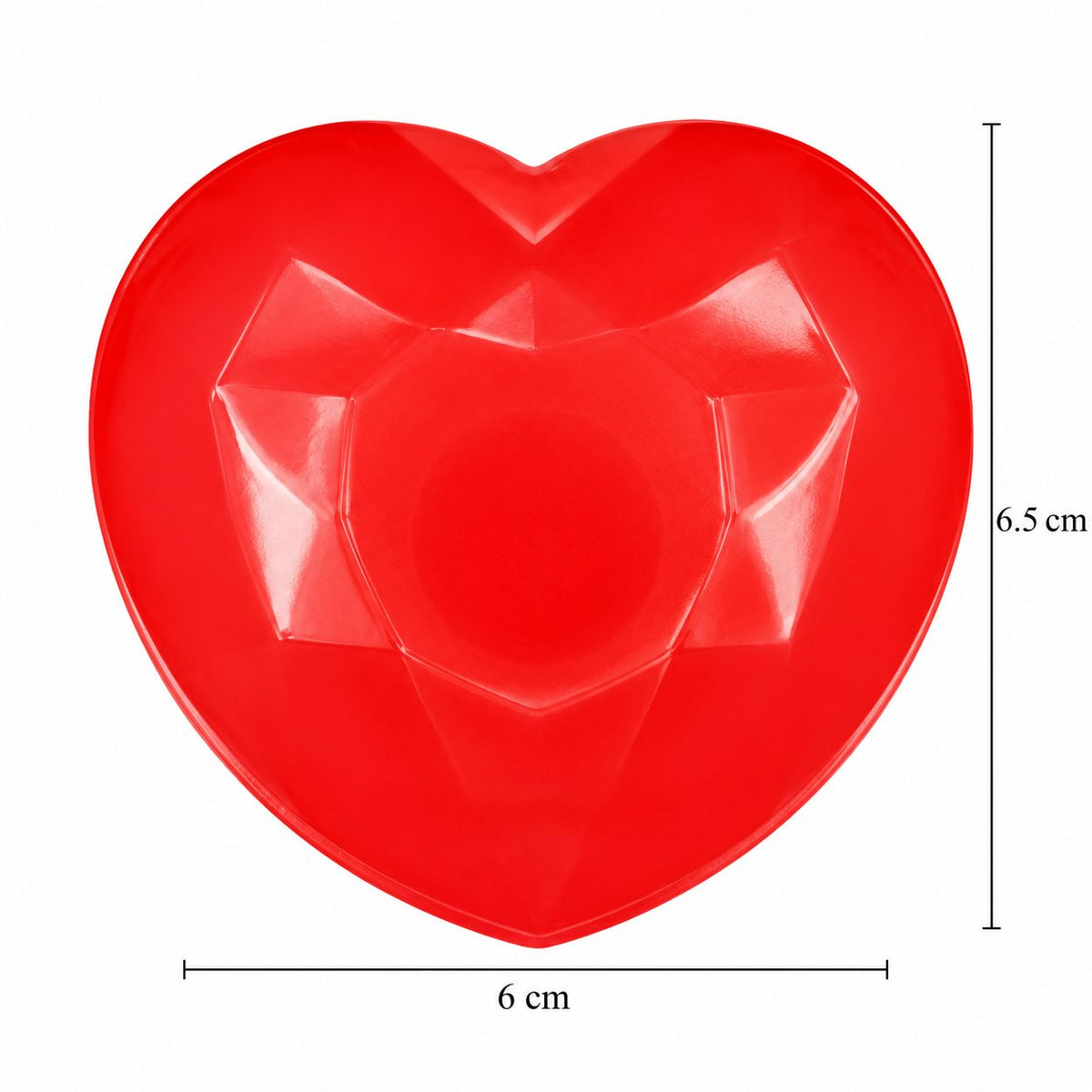 Jucarie Antistres Inima Diamant 3D, Squishy Senzorial cu Revenire Lenta, Spuma Elastica, 6.5x6x3.5 cm, Rosu