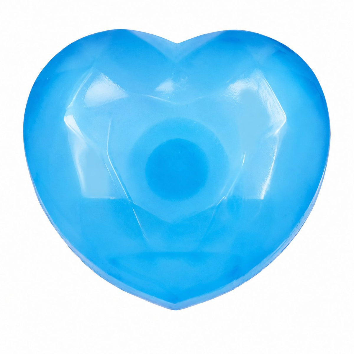 Jucarie Antistres Inima Diamant 3D, Squishy Senzorial cu Revenire Lenta, Spuma Elastica, 6.5x6x3.5 cm, Albastru