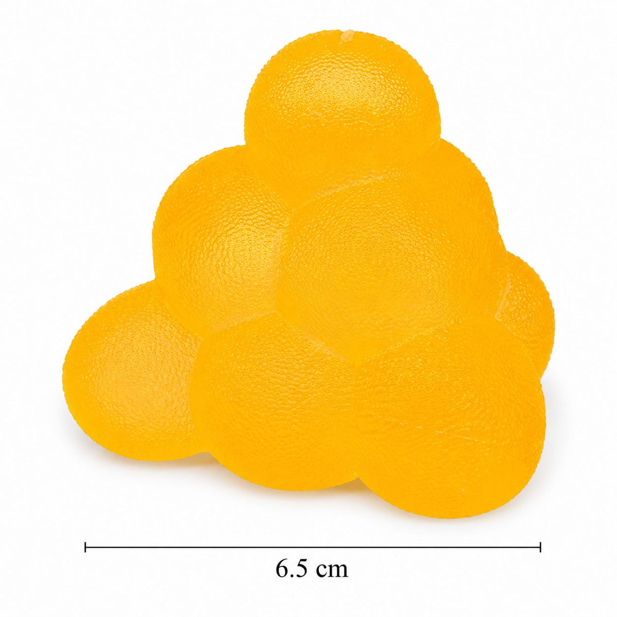 Jucarie Squishy Piramida 3D, Antistres Senzorial cu Revenire Lenta, Spuma Frosted, 6.5 cm, 100 g, Galben