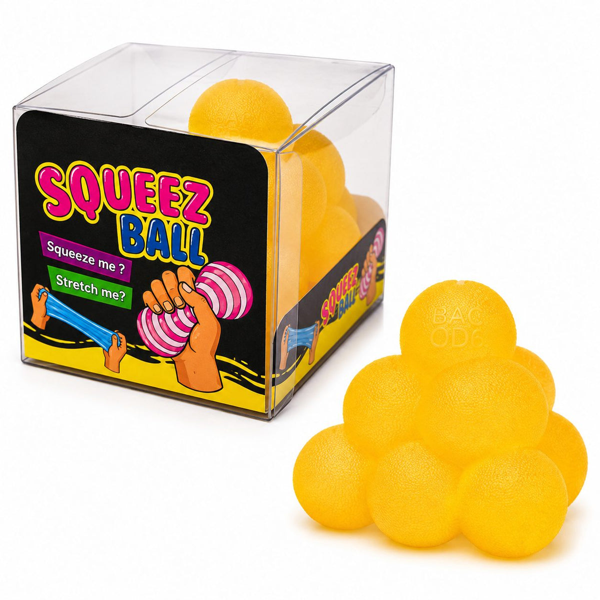 Jucarie Squishy Piramida 3D, Antistres Senzorial cu Revenire Lenta, Spuma Frosted, 6.5 cm, 100 g, Galben
