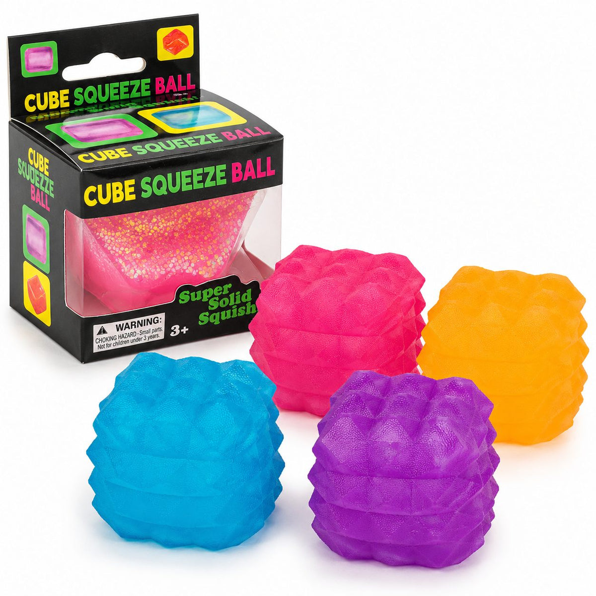 Jucarie Squishy Needoh, Cub Fidget Antistres Senzorial, Design 3D Sculptat cu Revenire Lenta, TPR Dens, 5.5 cm, 135 g, Culoare Aleatorie