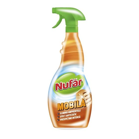 Solutie Curatare Mobila Nufar, Efect Antistatic si Lustruire, Spray 500 ml