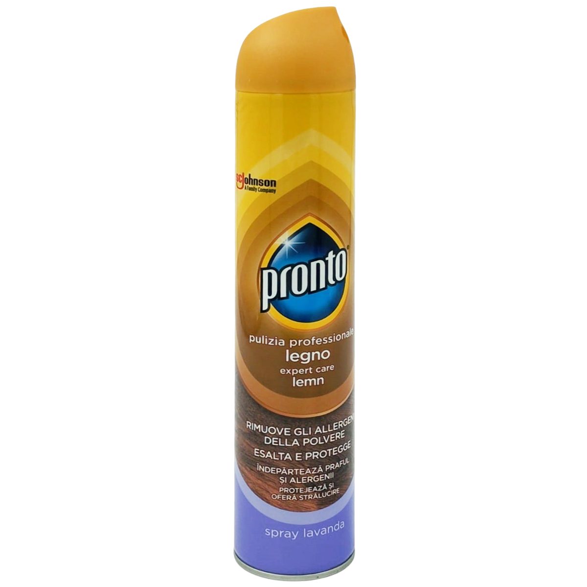 Pronto Spray Curățare Mobilă, Formula Classic Lavandă, Efect Antistatic și Luciu, Recipient Aerosol, 300 ml