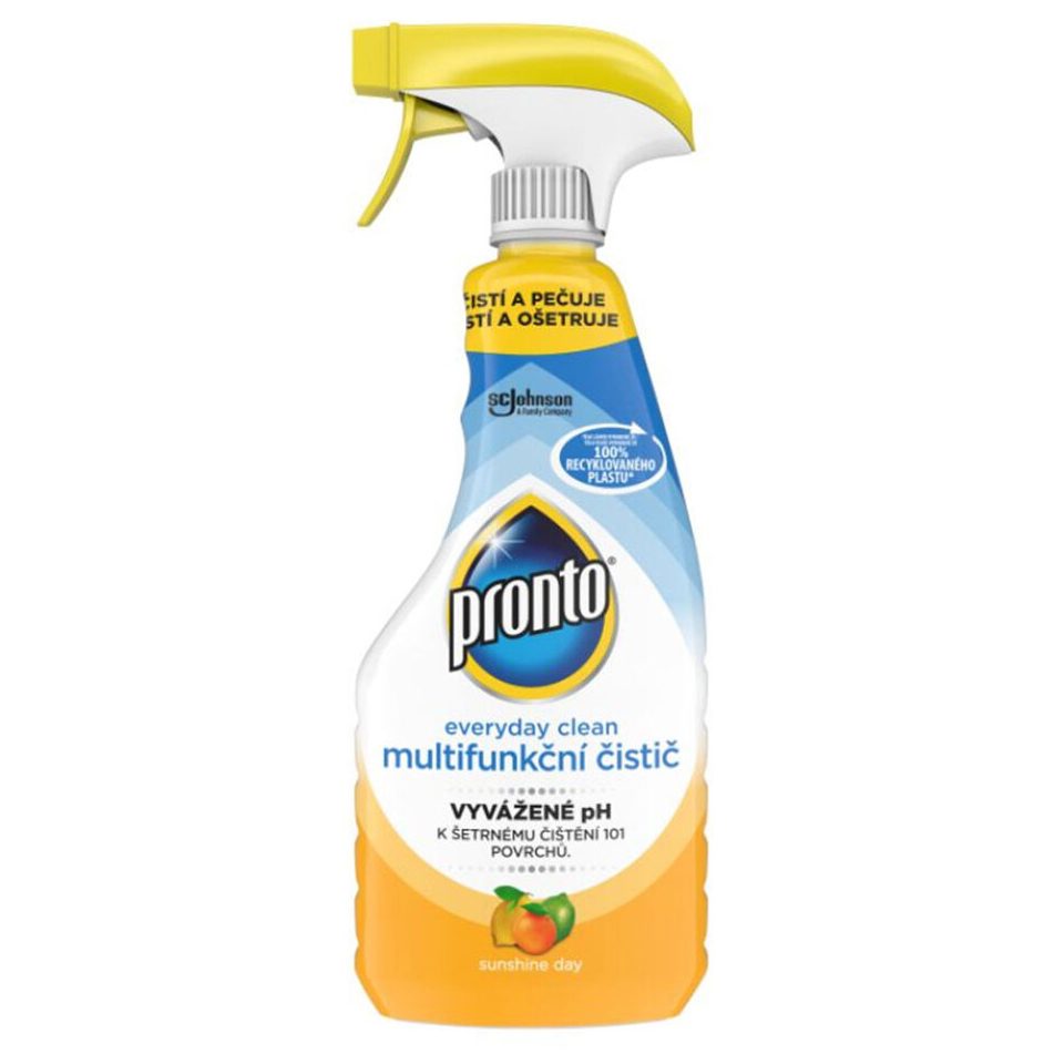 Pronto Pulverizator Multisuprafete, Solutie de Curatare si Igienizare pentru Lemn, Piatra si Electronice, Parfum Sunshine Day Citrice, 500 ml