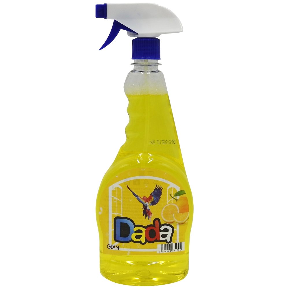 Dada Soluție Pentru Curățat Geamuri Și Suprafețe Din Sticlă, Formulă Cu Parfum De Lime, Pulverizator 750 ml