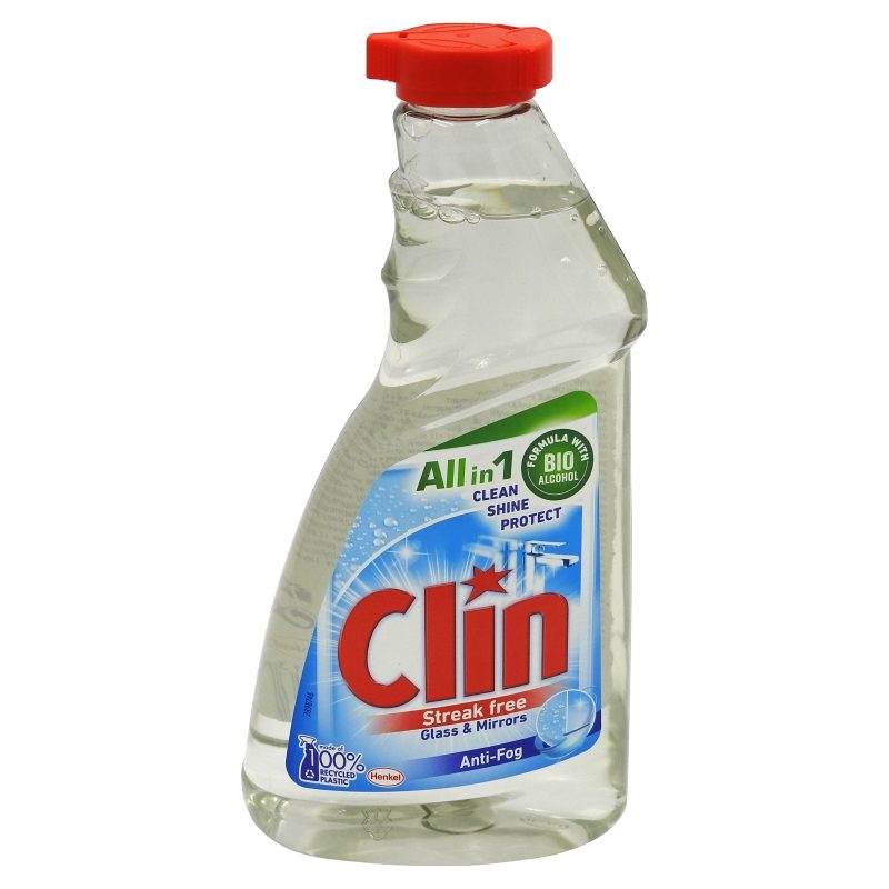 Clin Solutie Curatare Geamuri si Ferestre, Efect Anti-Aburire, Rezerva, 500 ml