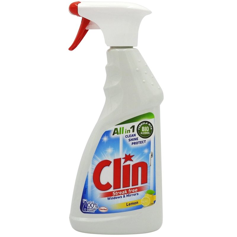 Clin Solutie Curatare Geamuri, Cu Pistol Spray, 500 ml, Lamaie