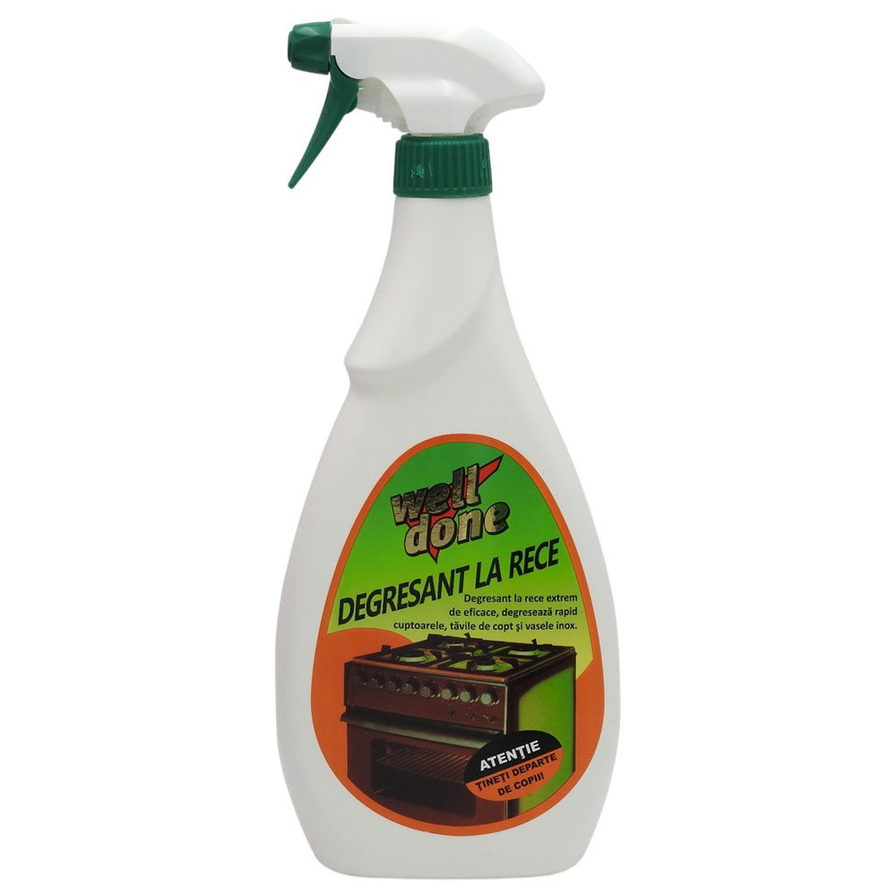 Well Done Solutie Degresanta Bucatarie, Agent Curatare Grasime Arsa, Pulverizator, 750 ml
