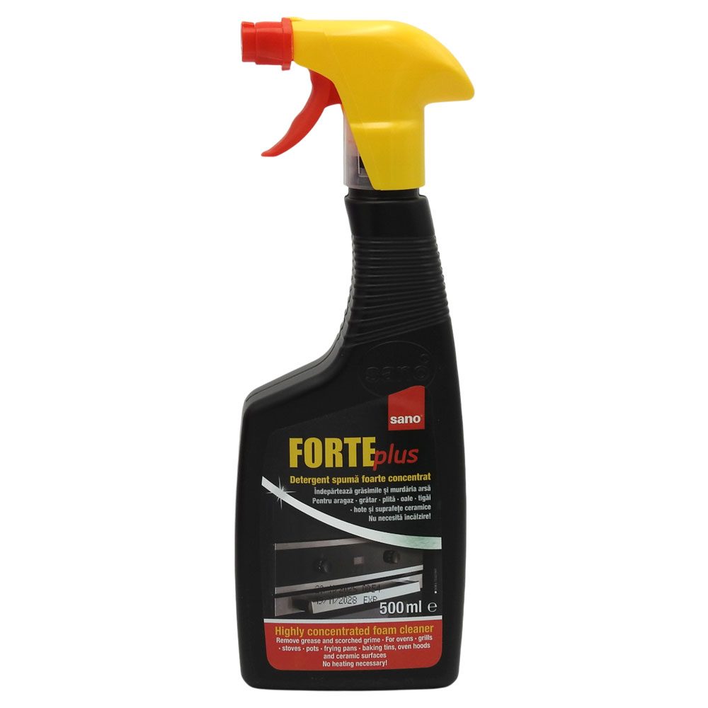 Sano Forte Plus, Degresant Triumf Pentru Aragaz Și Suprafețe Dificile, Soluție Curățare Rapidă, Recipient Cu Pulverizator, 500 ml