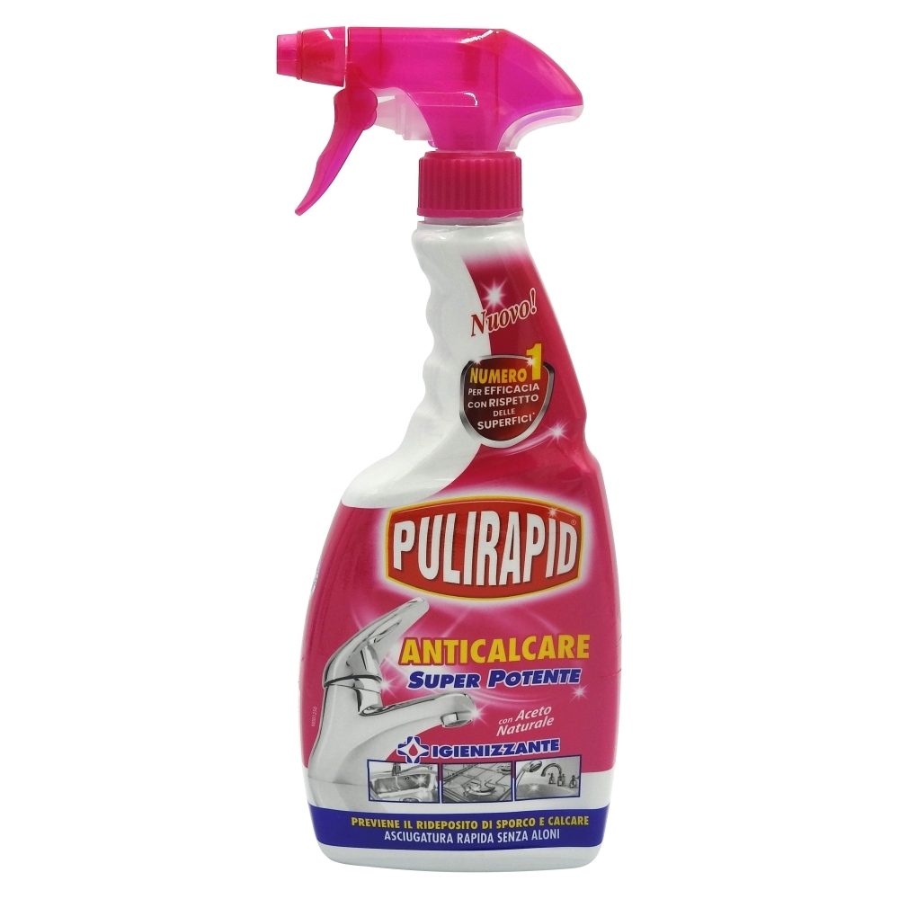 Pulirapid Solutie Anticalcar Cu Otet, Spray Pentru Curatare Obiecte Sanitare Si Suprafete, Otet Natural, 500 ml
