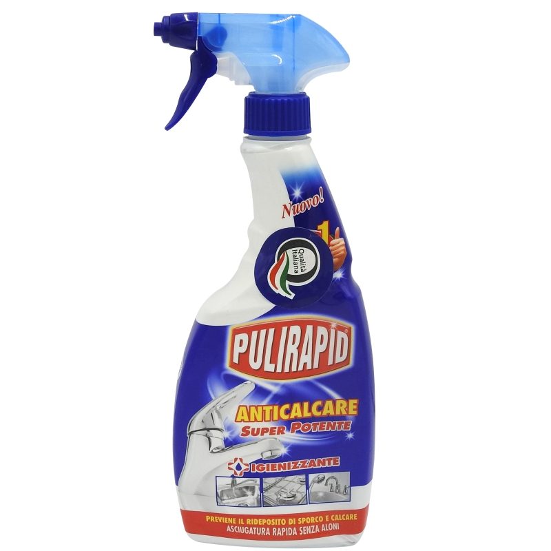 Pulirapid Solutie Anticalcar Spray, Curatare Rapida Igienizanta, Formula Efect Stralucire, 500 ml